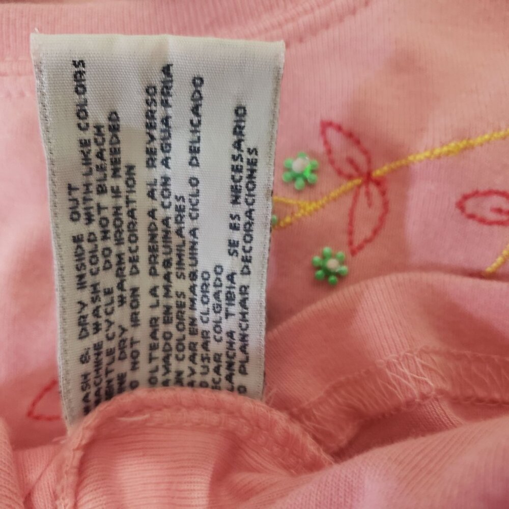 Vintage‎ 90s IZOD Womens Petite Pink Short Sleeve T Shirt Size M Embroidered - Picture 6 of 8